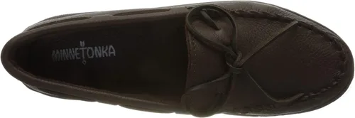 Vista 5 de Minnetonka Mocasines clásicos de piel de alce para hombre, Marrón