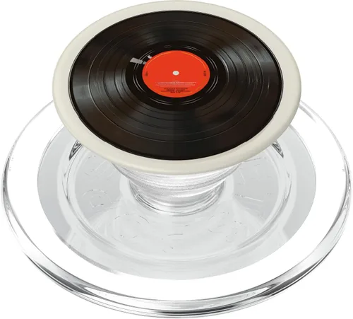 Vista 7 de Red Vinyl Record Player Vinyl Collector Retro Music Lover PopSockets Adhesive PopGrip