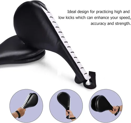 Vista 6 de Taekwondo Double Kick Pad,Target Karate Kickboxing Training TKD Kicking Pad,Practice Kick Target Training Double Face Kick Foot Pad,Equipo de artes