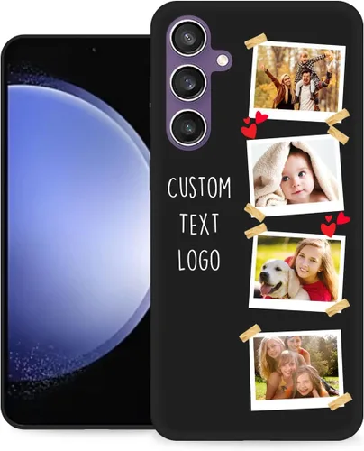 Vista 20 de Funda personalizada para Samsung Galaxy S23 Ultra con nombre de foto y texto - Funda suave y fina para teléfono móvil S 23 Ultra (negra) de 6.8