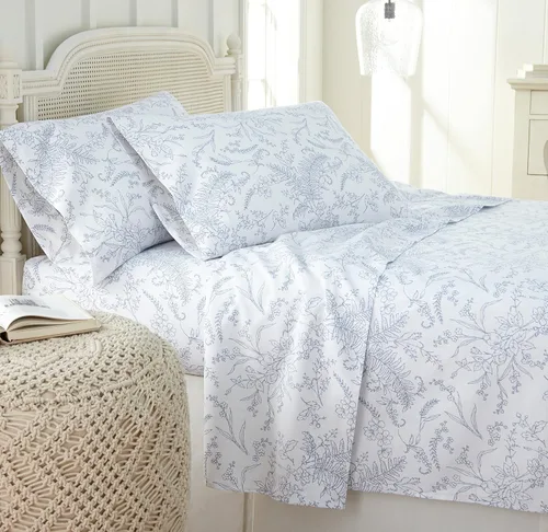 Vista 82 de Southshore Fine Living, Inc. Colección Winter Brush, juego de sábanas de 3 piezas para cama individual, sábana bajera con bolsillo profundo de 14