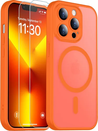 Vista 20 de SPIDERCASE Funda magnética translúcida diseñada para iPhone 11, con 2 protectores de pantalla de vidrio templado, antihuellas, para iPhone 11 de 6.1