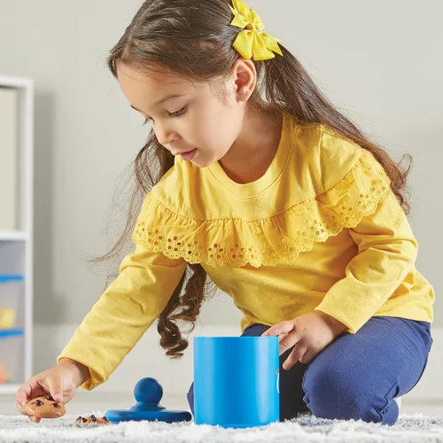 Vista 6 de Learning Resources Smart Counting Cookies - Alimentos de juego de chispas de chocolate, actividades preescolares, juguete sensorial para niños