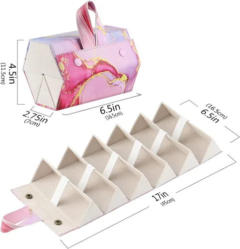 Vista 7 de MoKo - Organizador de gafas de sol con 5 ranuras, estuche de viaje para gafas de sol portátil, estuche de almacenamiento para mujeres y hombres