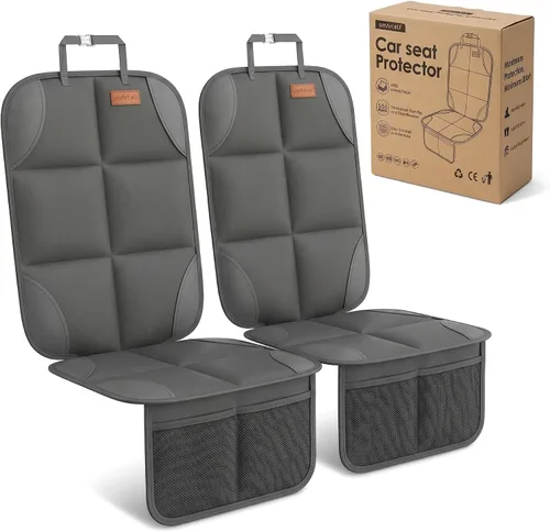 Vista 14 de SMART ELF Protector de Asiento de Automóvil, Paquete de 2 Protectores de Asiento Protegen Asientos Infantiles con el Acolchado Más Grueso y Respaldo