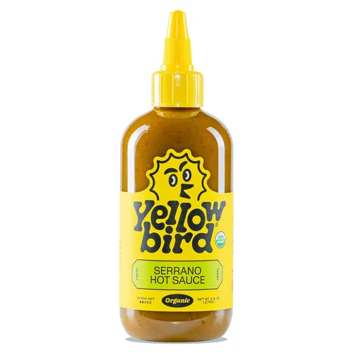 Vista 13 de Yellowbird® Salsa picante orgánica de habanero 9.8 oz. Tamaño para despensa