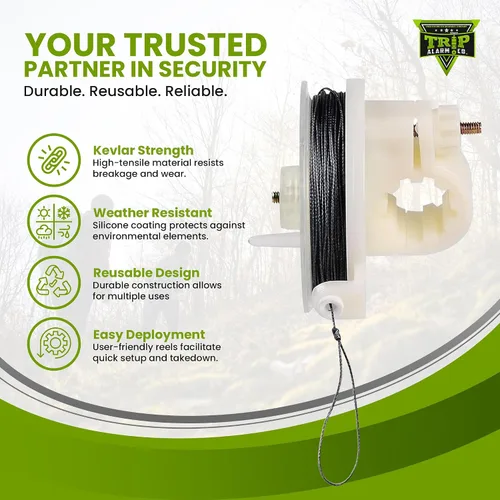 Vista 6 de Alarma de viaje Kevlar cable de viaje en carrete reutilizable (85 pies)