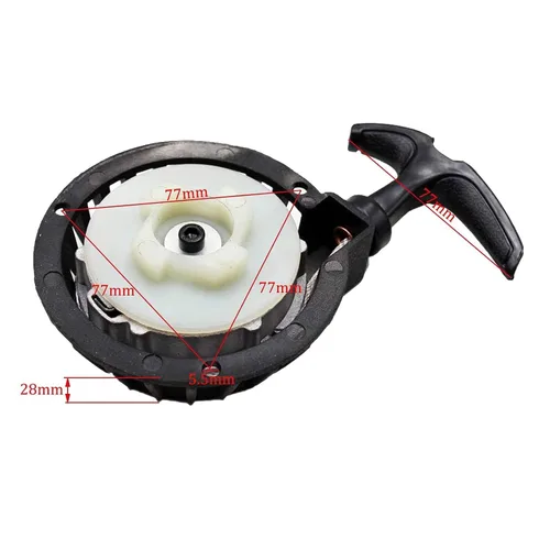 Vista 7 de PRO BAT Aleación de aluminio Easy Recoil Pull Start Starter para 47cc 49cc Mini Moto Chopper ATV Quad Dirt Pit Pocket Bike 2 Stroke Negro