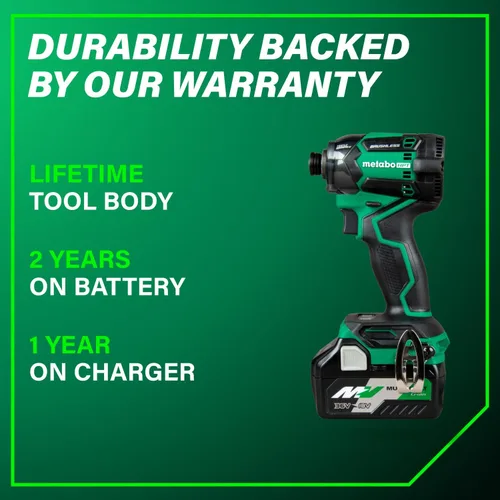 Vista 13 de Metabo HPT 36V MultiVolt™ Kit de controlador de impacto de martillo triple inalámbrico BOLT, controlador de impacto de alto torque con estuche, 2