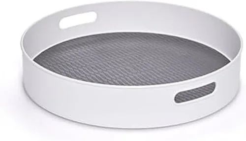 Vista 16 de Copco Plato Giratorio Antideslizante Lazy Susan para Despensa, 18 Pulgadas, Carbón/Gris Claro