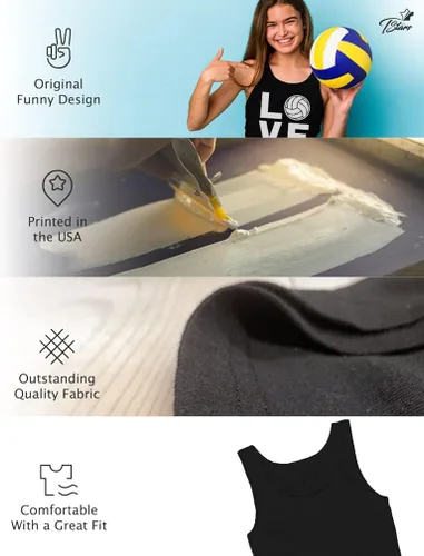 Vista 5 de Tstars Sudaderas con capucha para regalos de voleibol para adolescentes, niñas, mujeres, fanáticos, sudaderas con capucha