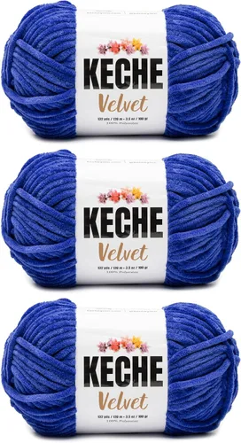 Vista 71 de Keche Hilo para ganchillo, hilo de terciopelo, chenilla suave, manta de bebé voluminosa amigurumi Yarn 3.53 oz (132 yardas) - Arona