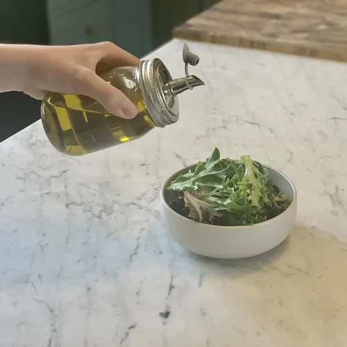Vista 4 de Jarware Stainless Steel Oil Cruet Lid, Regular Mouth Mason Jar Spout Lid Stainless Steel Mason Jar Salad Dressing Lid Olive Oil Pour Spot For