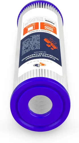 Vista 7 de Aquaboon Cartucho de filtro de sedimento plisado de 20 micrones, 10 x 2.5 pulgadas, repuesto de filtro de agua para toda la casa compatible