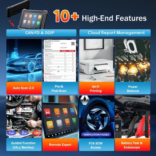 Vista 8 de Autel MaxiSys MS906 Pro TS Escáner OBD2 profesional con programación TPMS ECU Coding 36+ funciones de servicio, herramienta de diagnóstico