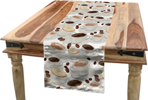 Vista 49 de Lunarable Camino de mesa tropical y manteles individuales, acuarela tucán loro flamenco piñas y flores silvestres sobre rombo, juego para decoración