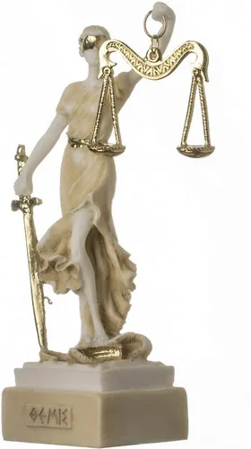 Vista 7 de Diosa griega Themis 5.5" Estatua ciega dama justicia abogada regalo dorado