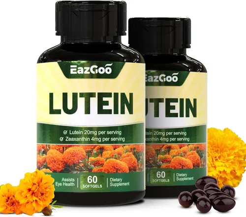Vista 8 de Luteína para ojos, luteína 20 mg, suplementos de luteína y zeaxantina, suplementos para los ojos, alivio de la fatiga ocular y apoyo para la salud