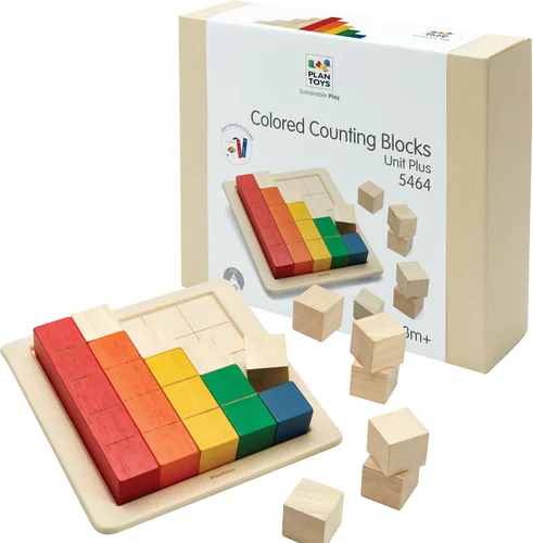 Vista 11 de PlanToys® Wooden Math Blocks & Rods Montessori Kids STEM Learning Toy Set Math Blocks and Rods