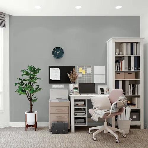 Vista 125 de Glidden Pintura Interior + Imprimación: Gris/Plata Antigua, Una Capa, Satinado, 1 Galón