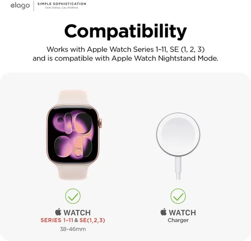 Vista 5 de elago Soporte W3 compatible con Apple Watch Series 11/10/9/8/7/6/5/4/3/2/1/SE3/SE2/SE1
