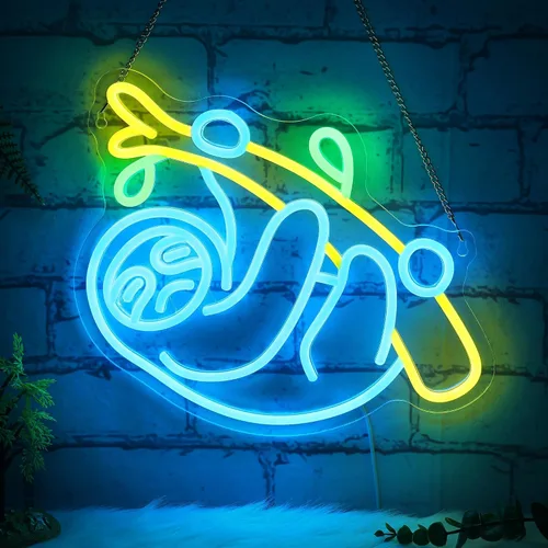 Vista 12 de CoolGift Mart Letrero de neón de tiburón, luz LED regulable de tiburón, decoración de pared de animales, regalo de Navidad, regalo de elefante