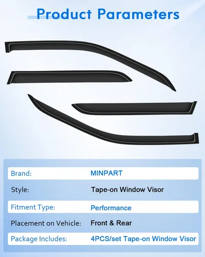 Vista 7 de Deflector de ventana lateral, viseras de humo oscuro, protectores de lluvia, juego de 4 piezas para Honda para CR-V 2002-2006