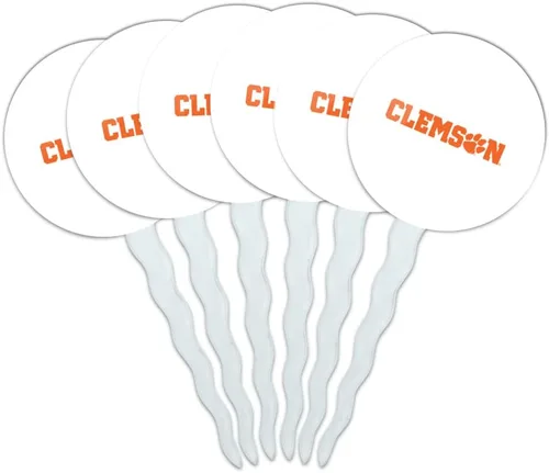 Vista 95 de Abilene Christian - Juego de 6 palillos para cupcakes con logotipo secundario