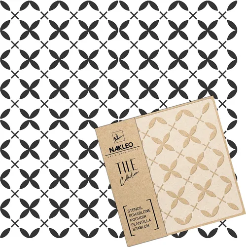 Vista 11 de NAKLEO Aldeia - Plantilla de plástico reutilizable para azulejos, 3.9 x 3.9 pulgadas, triángulo de estrella repetitivo, geométrico marroquí, bloque