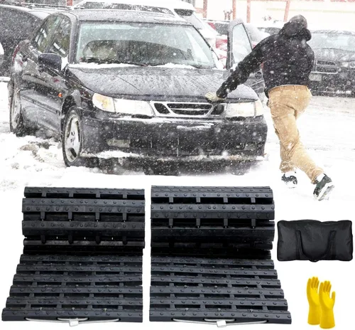 Vista 9 de Alfombrilla de tracción de neumáticos, dispositivos de emergencia portátiles para nieve, hielo, barro y arena utilizados para automóviles, camiones