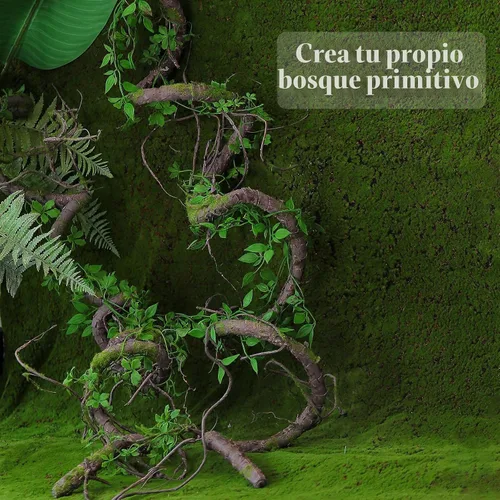 Vista 6 de 71 "enredaderas de selva flexibles, guirnalda de musgo verde