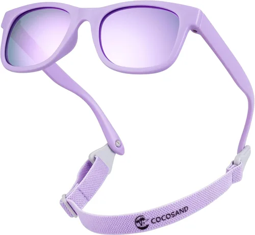 Vista 33 de COCOSAND Flexible Polarized Baby Sunglasses with Strap Beige