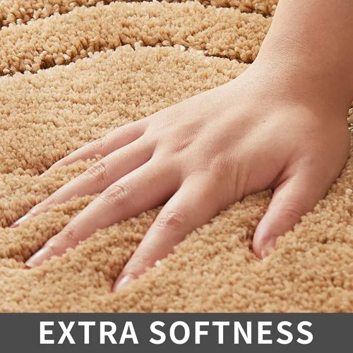 Vista 4 de COSY HOMEER - Alfombras extra gruesas para el baño, tapetes de baño antideslizantes, tapete de felpa suave, peludo y 100% micro poliéster, tapete