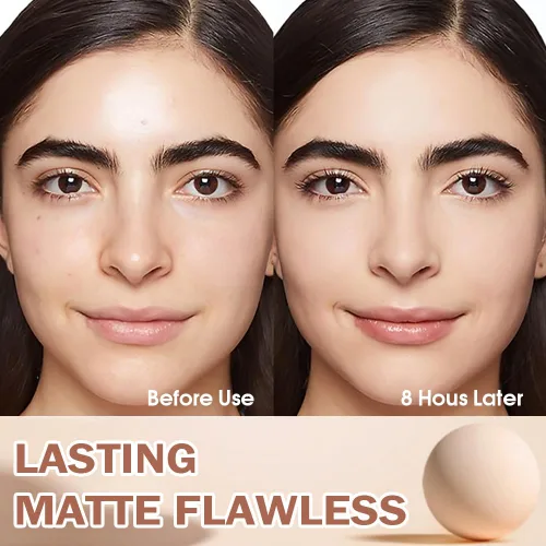 Vista 2 de evpct Polvo facial prensado para control de aceite, compacto para mujeres, base de maquillaje translúcida para mujeres, impermeable, de larga 01