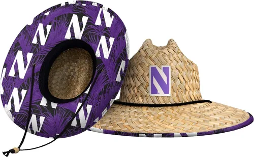 Vista 26 de FOCO - Sombrero de paja con logotipo de equipo universitario de NCAA y estampado floral para hombre
