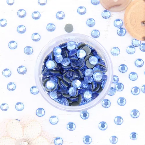 Vista 58 de Estrás para aplicar con calor - 6SS, 10SS, 16SS, 20SS, 30SS - 32 colores Iron-on hotfix rhinestones - add brilliant sparkle to apparel, denim