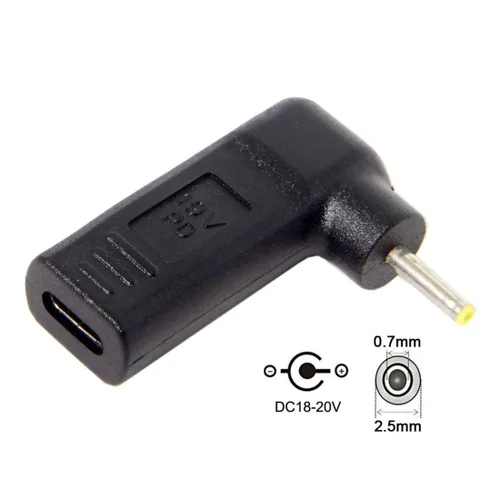 Vista 2 de chenyang Adaptador convertidor de disparador de emulador USB C a DC 2.5x0.7MM PD 65W