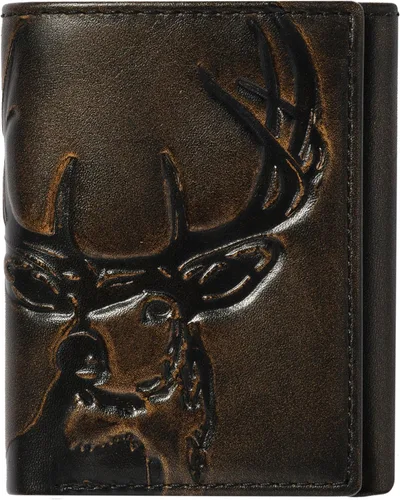 Vista 10 de House of Jack Co. Billetera plegable para hombre Billetera de hombre para deportistas al aire libre Cuero de grano completo bruñido a mano
