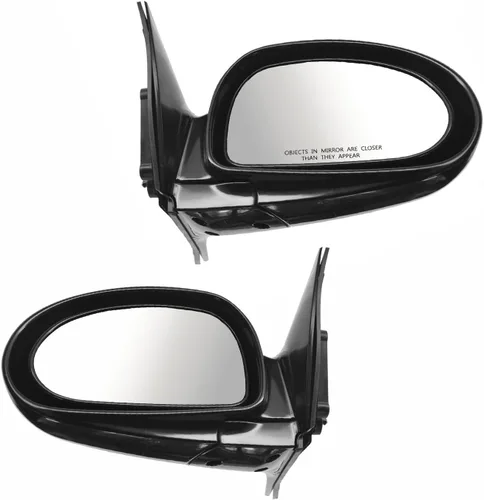 Vista 228 de TRQ Conjunto de 2 piezas de espejo lateral para conductor y pasajero, ajuste eléctrico, sin calefacción, sin memoria, color negro, compatible