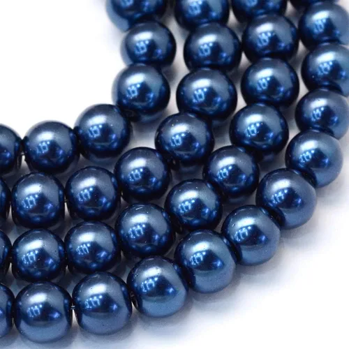 Vista 13 de KISSITTY 105 unids/hebra Burly Wood Satin Luster Glass Round Pearl Spacer Bead Loose Beads 0.315 in para bricolaje joyería artesanía 31.4