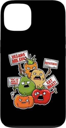 Vista 7 de iPhone 16 Veggie Protest Funny Sayings Vegetable Puns Vegan Jokes Gift Case