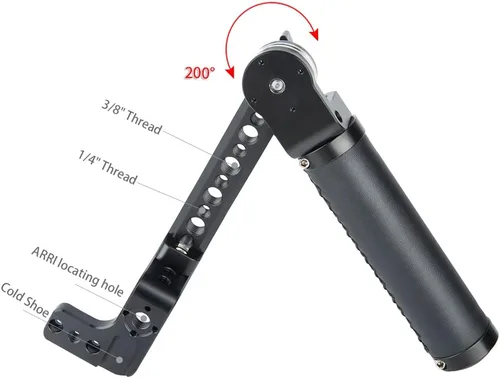 Vista 4 de NICEYRIG Kit de empuñadura de cuero para DJI Ronin S/SC / RSC2, mango de ajuste de 200 grados con soporte de extensión de montaje roseta - 332