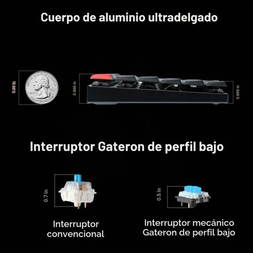 Vista 9 de Keychron K5 Pro QMK/VIA Teclado mecánico inalámbrico personalizado, diseño de tamaño completo intercambiable en caliente, 108 teclas programables