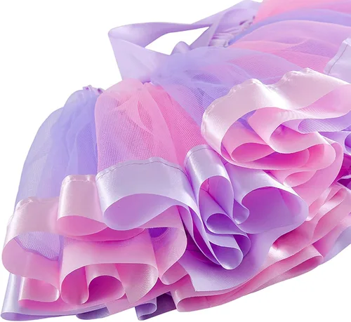Vista 5 de ShaqMars 4 piezas de ropa de vestir para niñas pequeñas, disfraz de hada de princesa
