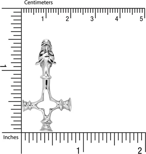 Vista 4 de WithLoveSilver - Colgante de plata de ley 925 con amuleto nórdico vikingo talismán, guerrero nórdico y cruz de lobo