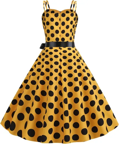 Vista 3 de Vestido vintage de los años 50 para mujer, vestido de cóctel con estampado floral, acampanado, sin espalda, camisola bodycon vestido Hepburn