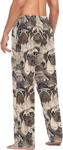 Vista 6 de Aslsiy Lizards Green - Pantalones de pijama para hombre, pantalones suaves separados para hombre, pantalones de descanso