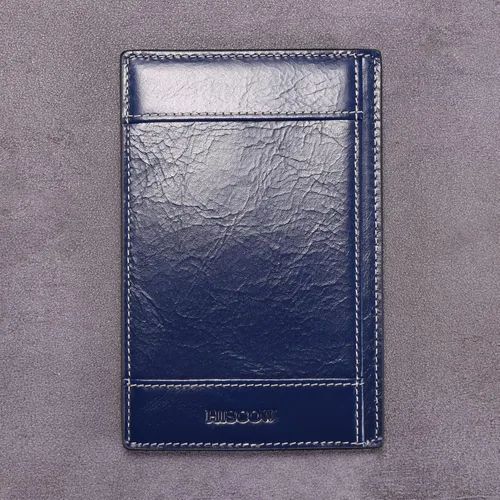 Vista 4 de HISCOW Bloc de notas y cuaderno de bolsillo de cuero italiano, bloc de notas de 3 x 5 con soporte seguro para bolígrafo, organizador de notas