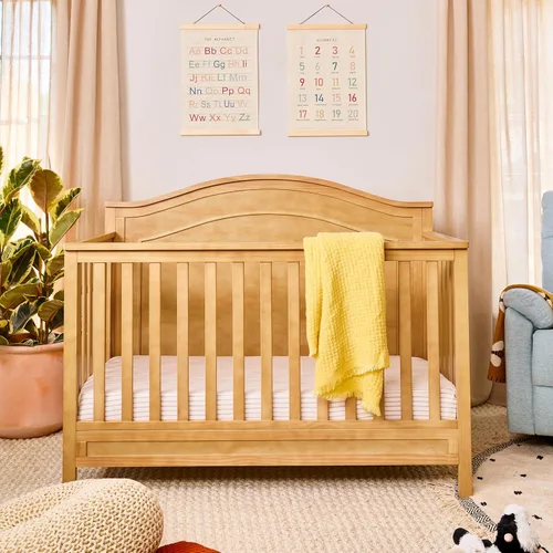 Vista 4 de DaVinci Charlie - Cuna convertible 4 en 1 en miel, certificado Greenguard Gold