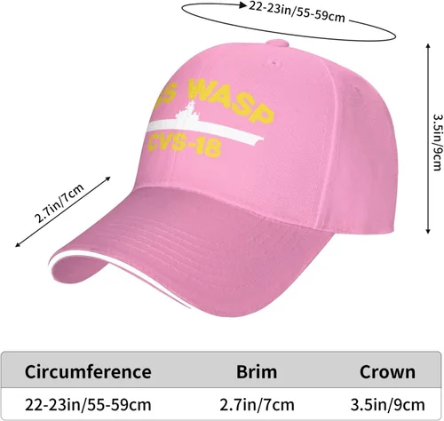 Vista 6 de USS Wasp Cvs-18 Outdoor Cap Unisex Hat Adjustable Baseball-Cap Peaked Sandwich Cap Snapback Hat
